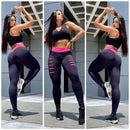 conjunto calça legging  mais top fitness calça feminina academia tendência