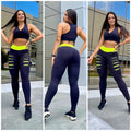 conjunto calça legging  mais top fitness calça feminina academia tendência