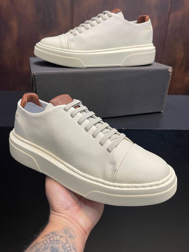 Tênis De Couro Polido Com Sola De Borracha HUGO BOSS