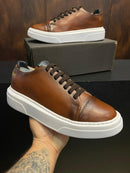 Tênis De Couro Polido Com Sola De Borracha HUGO BOSS