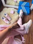 TÊNIS ADIDAS SAMBA rosa  cabedal em couro sintético