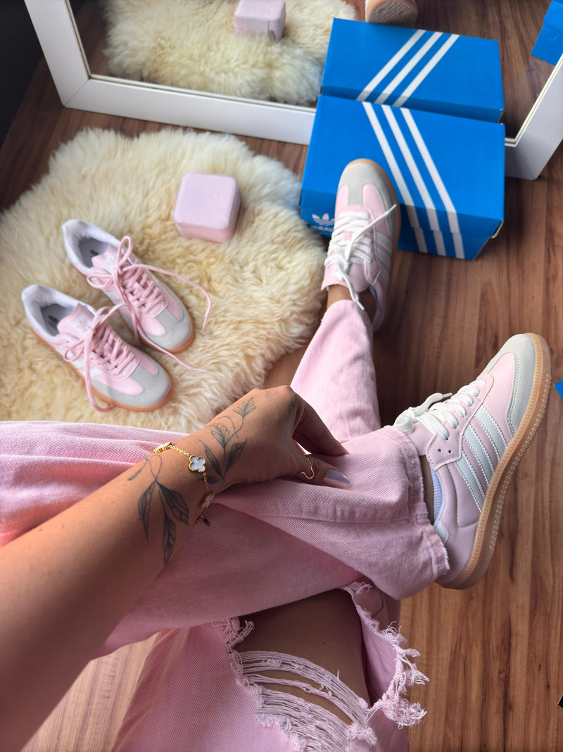 TÊNIS ADIDAS SAMBA rosa  cabedal em couro sintético
