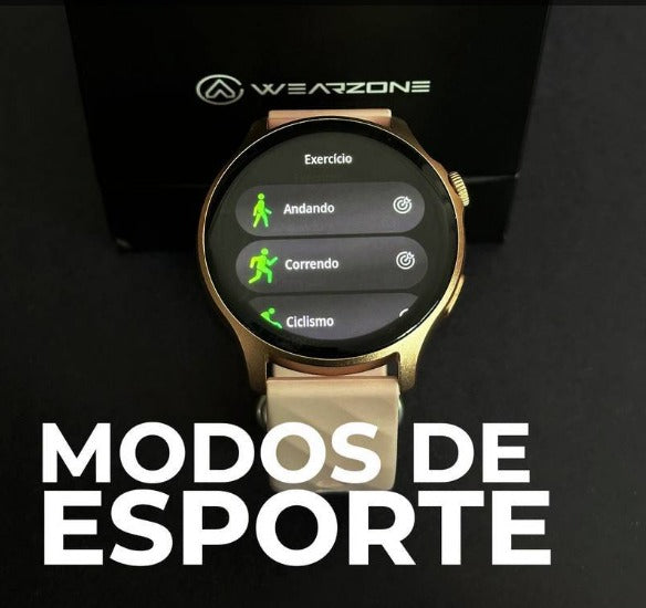 LIFE WEARZONE | À PROVA D'ÁGUA 1 ATM | ESPORTIVO | AMOLED | BATERIA DE LONGA DURAÇÃO