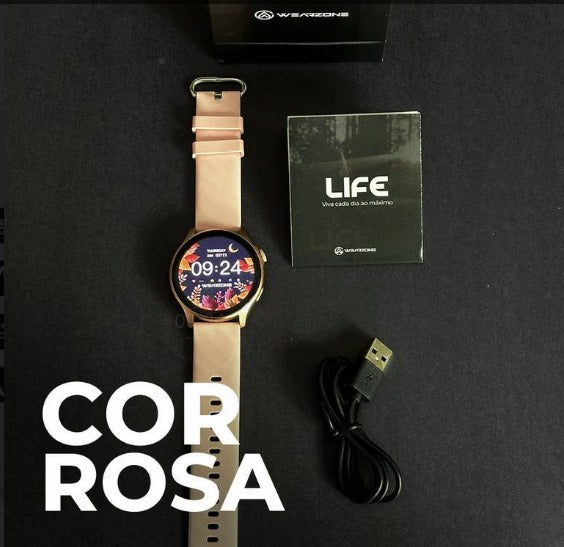 LIFE WEARZONE | À PROVA D'ÁGUA 1 ATM | ESPORTIVO | AMOLED | BATERIA DE LONGA DURAÇÃO