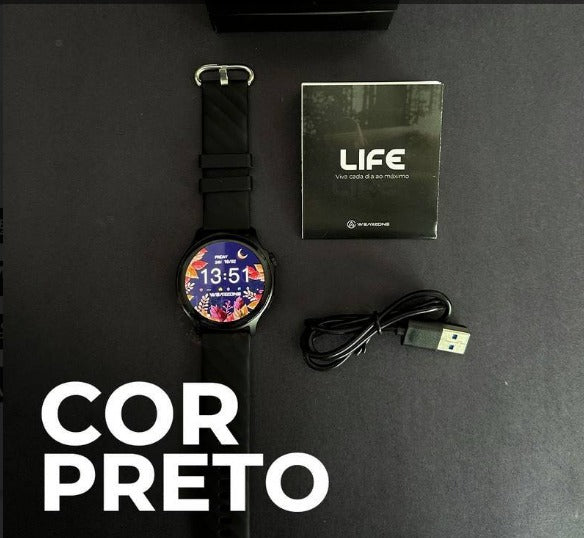 LIFE WEARZONE | À PROVA D'ÁGUA 1 ATM | ESPORTIVO | AMOLED | BATERIA DE LONGA DURAÇÃO