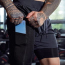 Kit 3 Bermudas 2 em 1 DryFit Masculinas costura dupla super resistente