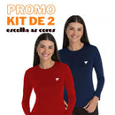 Kit 2 Camiseta Feminina Proteção Solar UV+50 Segunda Pele Moda Praia