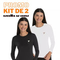 Kit 2 Camiseta Feminina Proteção Solar UV+50 Segunda Pele Moda Praia