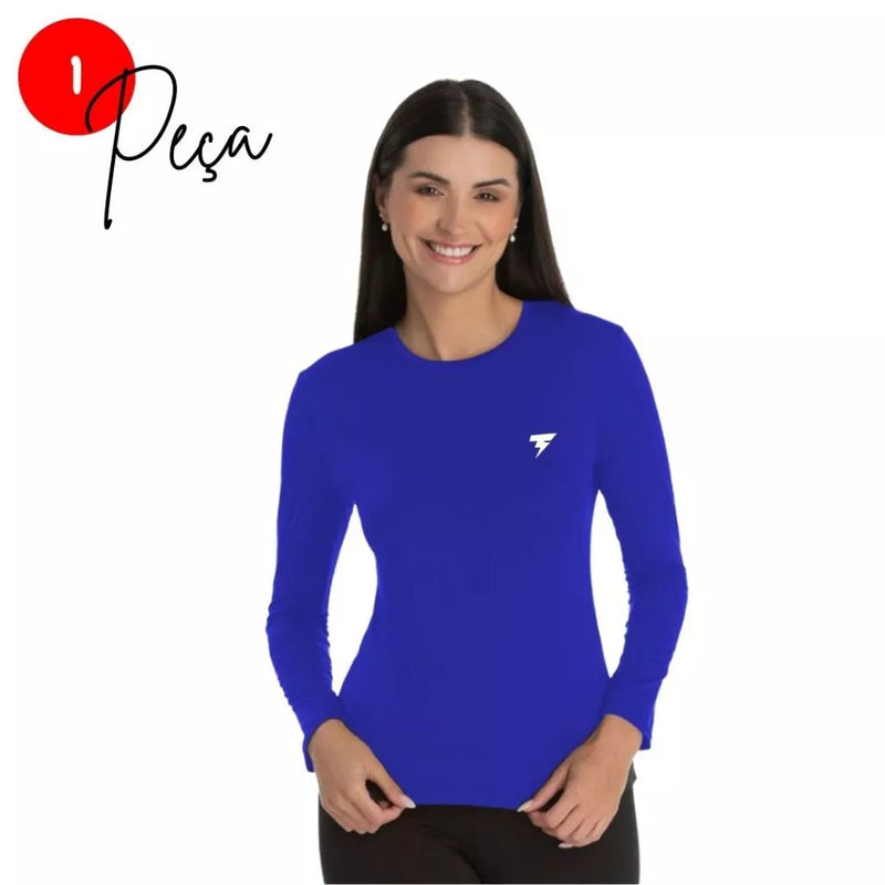 Kit 2 Camiseta Feminina Proteção Solar UV+50 Segunda Pele Moda Praia