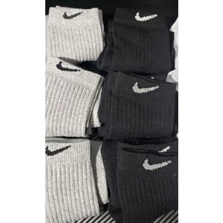 Kit 12 Pares Meia Cano Médio Meia Esportiva Meia Pretas/Brancas/Cinzas  Oferta