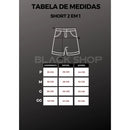 Bermuda Elastano Short Dry Fit 2 em 1 Academia Masculina Treino Corrida