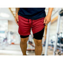 Bermuda Short Under Armour Masculino 2 em 1 Forro Duplo Fitness para Atividades físicas academia