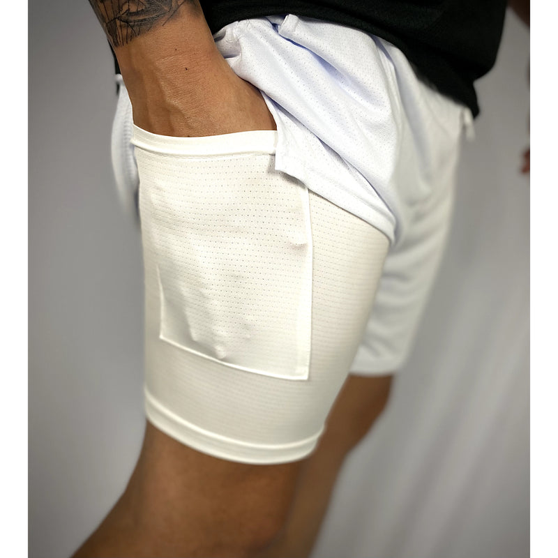 Bermuda Short Under Armour Masculino 2 em 1 Forro Duplo Fitness para Atividades físicas academia