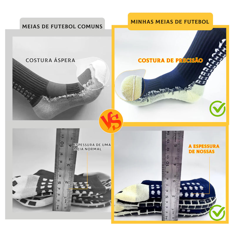 MEIÃO ESPORTIVO PARA FUTEBOL ANTIDERRAPANTE CANO LONGO