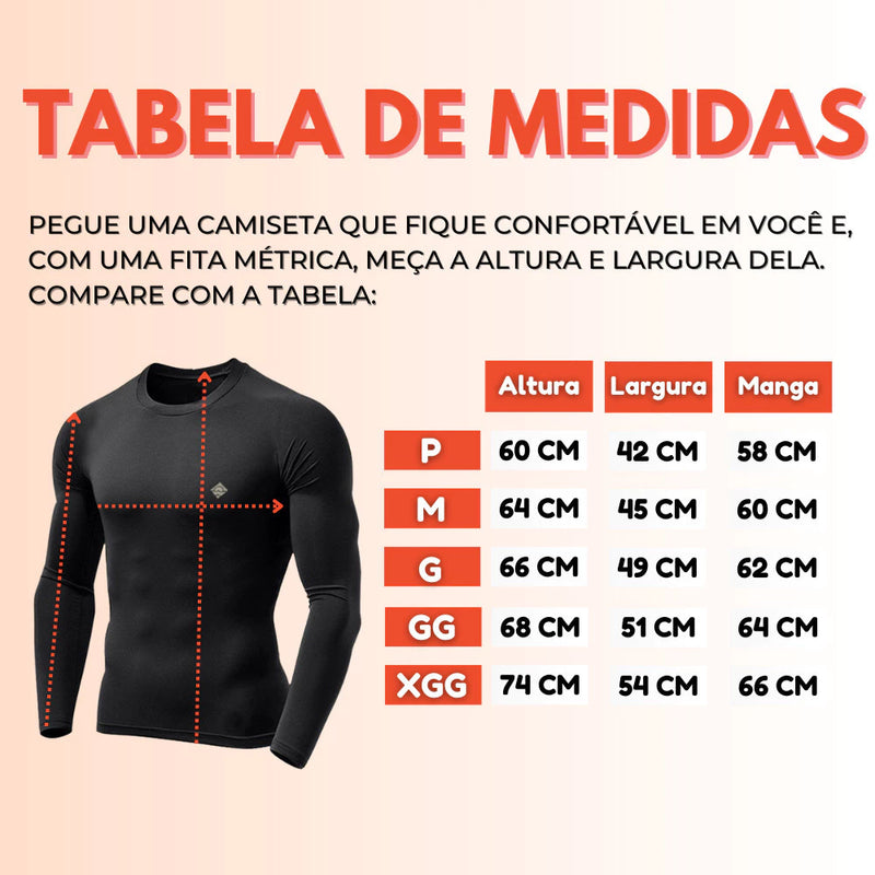 Camisa  Térmica Proteção Solar Uv 50 Dry Fit